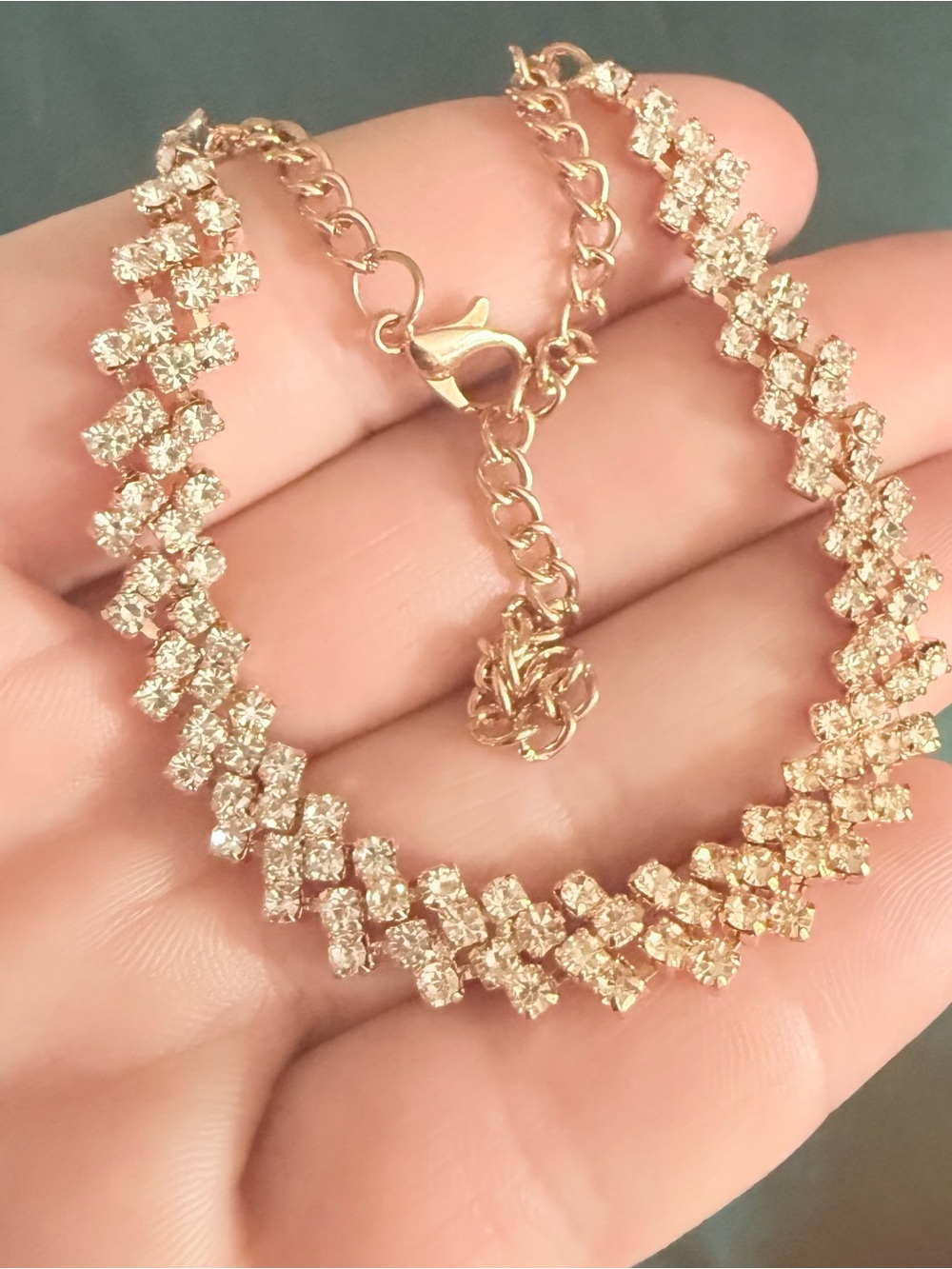18K Gold Platted 1.25 Moissanite Diamond-Style Tennis Bracelet 7-8 inch length